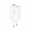 Forever TC-08-65ACC GaN PD QC įkroviklis 2x USB-C 1x USB 65W baltas