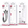 XO kabelis NB230 3w1 USB - Lightning + USB-C + microUSB 1,0m 2,4A juodos spalvos