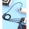 XO kabelis NB230 3w1 USB - Lightning + USB-C + microUSB 1,0m 2,4A juodos spalvos
