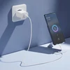 Įkroviklis XO kroviklis jungiama į tinklą CE33 QC 18W 1x USB balta + kabelis USB-C