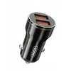 XO automobilinis įkroviklis CC48 2x USB 2,4A juodos spalvos