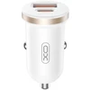 XO automobilinis įkroviklis CC56 PD 30W QC 1x USB 1x USB-C baltos spalvos