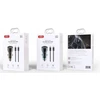 XO car charger CC60 60W 1x USB 1x USB-C juodos spalvos + USB-C - USB-C kabelis