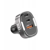 XO automobilinis įkroviklis CC61 PD QC 3.0 100W 1x USB 1x USB-C 1x Lightning pilkas