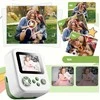 Xrec Momentinis fotoaparatas vaikams, skaitmeninis MP3 žaidimas, spausdinimo telefonas, objektyvas 180s / P02, žalias
