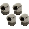 XSPC Adapteris 90 Degree G1/4 Inch Male to G1/4 Inch Female – Rotatable, Juodas Chrome, Pack of 4