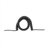 Digitus laidas Spiralinis kabelis BACHMANN 1m-4m juodas 0.2m tiesus, H05VV-F 3G1.5mm, lygiai pjautas