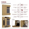 Top E Shop HAGA IV 2SZ2W Wardrobe – Artisan Oak