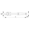 Rankena su šarnyru Yato YT-1242; 1/2''; 457 mm