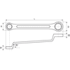 YATO KLUCZ OCZKOWY ODGIĘTY 20 x 22mm Z POLEROWANĄ GŁÓWKĄ /B 0390