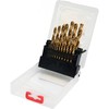 Grąžtas YATO GRĄŽŲ RINKINYS METALUI HSS-TiN 19 vnt. 1-10 mm.