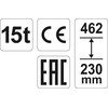 Yato Hidraulinis keltuvas 15T bar 230- 462mm (YT -17006)
