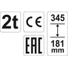 YATO stūmoklinis stovas, HIDRAULINIS, POSTAS 2T, 181-345 mm