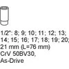 YATO STALČIAUS ĮDĖLIS ILGI PRIEDAI 1/2 "14 vnt 8-21mm 5539