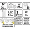 YATO ŁAŃCUCH TNĄCY DO PILARKI 35cm/50/3/8"/1,3