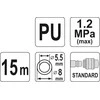 YATO CABLE / PNEUMATINĖ SPIRALĖ ŽARNA 5,5 mm x 8 mm x 15 m POLIURETANAS