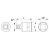 Yato Redukcja smūginis 1/2'' na 3/4'' 48mm (YT-1067)