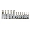 Yato Toya Sa Poland Įpresuotų antgalių rinkinys 1/4"+3/8", 12 vnt T-Star su skylėmis T8-T55 (YT-04332)