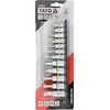 Yato Toya Sa Poland Įpresuotų antgalių rinkinys 1/4"+3/8", 12 vnt T-Star su skylėmis T8-T55 (YT-04332)