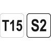 YATO TORX L-RAKTAS SU T15 RANKENA, SU ANGA