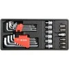 YATO RAKTAI HEX, TORX, TORX LIETUVIŲ RINKINYS 31 vnt. SPINTELĖS Įdėklas YT-55451