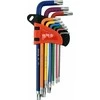 Yato Toya Sa Poland L tipo raktų rinkinys | spalvoti / S2 | T-Star (Torx) / T10 - T50 | 9 vnt. (YT-05633)