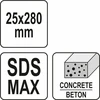 Grąžtas YATO Kaltas plokščias SDS MAX 25mm