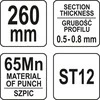 Toya Sa Poland Replės profilių sujungimui | 260 mm