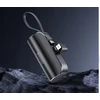 YESIDO IŠORINĖ BATERIJA YP68 5000 mAh 12W + USB-C LAIDAS, LIGHTNING JUNGTIS JUODA