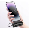 YESIDO POWERBANK YP68 5000 mAh 12W + USB-C laidas, „Lightning“ jungtis, juoda