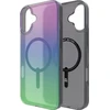ZAGG Milan Snap Dėklas su MagSafe, skirtas iPhone 16 Plus – žalia/violetinė
