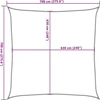 Burė nuo saulės, šviesiai siva, 7x7m, HDPE, 160g/m², kvadratinė