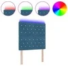 LED galvūgalis su LED juostelėmis Tamsiai mėlyna 90 cm Aksomas