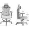 Žaidimų kėdė AndaSeat Kaiser 3 L, Juoda, PVC oda