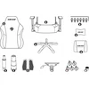 Žaidimų kėdė AndaSeat Phantom 3 L, tamsiai pilkos spalvos, medžiaga: audinys