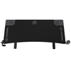 Žaidimų stalas Ultradesk Cruiser Gaming Desk, Reguliuojamo aukščio 660-812mm, Juodas su juodos spalvos kilimėliu