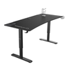 Žaidimų stalas Ultradesk Cruiser Gaming Desk, Reguliuojamo aukščio 660-812mm, Juodas su juodos spalvos kilimėliu