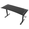 Žaidimų stalas Ultradesk Cruiser Gaming Desk, Reguliuojamo aukščio 660-812mm, Juodas su juodos spalvos kilimėliu