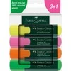 Teksto žymeklių rinkinys Faber-Castell 48, 4 spalvos