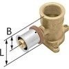 KAN-therm Sieninė varinė alkūnė su ausimis GW ultraPRESS - 25 Rp3/4 L = 54 mm KAN-THERM