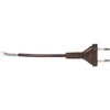 Laidas su elektros kištuku Zamel 2x0.5mm2 190cm rudas