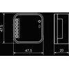 Zamel Vienspalvis LED valdiklis 0.22W 4A 10- 14V DC IP20 SLR- 01 (LDX10000004)