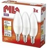 Barwa PILA E14 LED lemputė 4,9W šiltos spalvos, 3 vnt