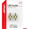 LED CANBUS lemputės Festoon C5W 12SMD 2016 31mm Baltas 12V 24V AMIO-04235