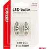 LED lemputės, Canbus, festoon, C5W, 2SMD, 3838, 31 mm, baltos, 12 V, 24 V, amio-04247