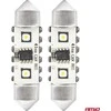 LED lemputės, Canbus, festoon, C5W, 2SMD, 3838, 41 mm, baltos, 12 V, 24 V, amio-04250
