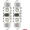 LED lemputės, Canbus, festoon, C5W, 2SMD, 3838, 36 mm, baltos, 12 V, 24 V, amio-04248