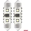 LED lemputės, Canbus, festoon, C5W, 2SMD, 3838, 39 mm, baltos, 12 V, 24 V, amio-04249