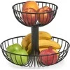 Fruit basket 2-level, Ø 32 x 26 cm, juodas, ZELLER