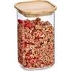 Zeller Stiklainis su bambukiniu dangteliu, 1400 ml, 11 x 11 x 17,7 cm